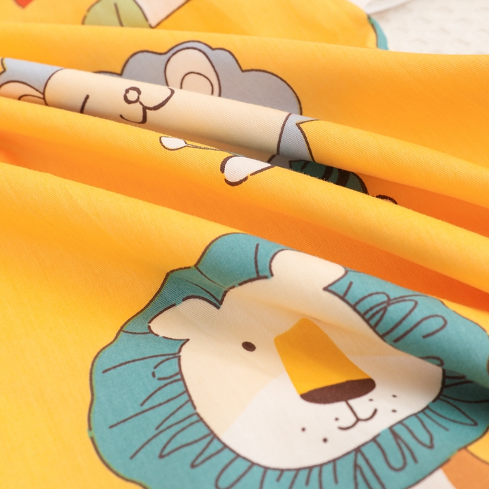 91家纺网 家纺一手货源 找家纺 织布人 2025新款枕芯A类全棉卡通豆豆枕双面可用儿童学生枕套+枕芯可拆洗 A类狮子王国