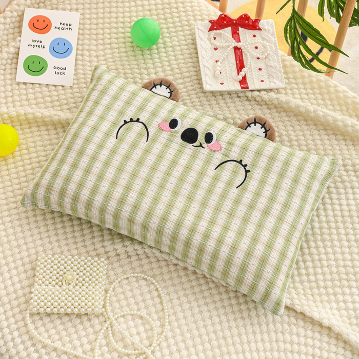 91家纺网 家纺一手货源 找家纺 （总）织布人 2025新款枕芯A类全棉卡通儿童枕幼儿园午睡枕学生宿舍专用枕头-开心熊