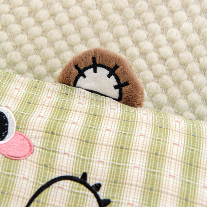 91家纺网 家纺一手货源 找家纺 织布人 2025新款枕芯A类全棉卡通儿童枕幼儿园午睡枕学生宿舍专用枕头-开心熊 A类卡通开心熊-果绿