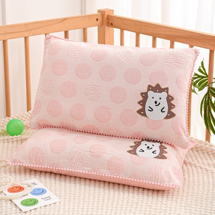 91家纺网 家纺一手货源 找家纺 （总）织布人 2025新款枕芯A类全棉卡通儿童枕幼儿园午睡枕学生宿舍专用枕头-小刺猬