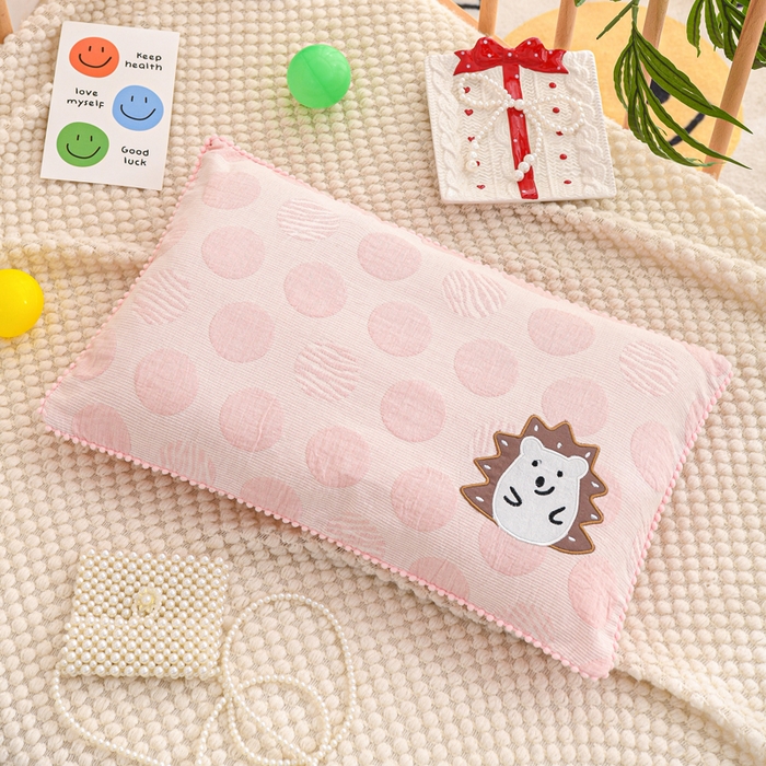 （总）织布人 2025新款枕芯A类全棉卡通儿童枕幼儿园午睡枕学生宿舍专用枕头-小刺猬