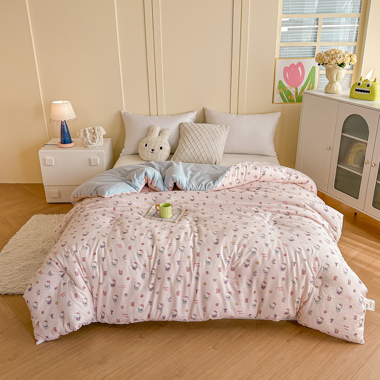 91家纺网 家纺一手货源 找家纺 （总）佳鸿家纺 2025新款云感双层纱冬被软糯云朵棉春秋被被子加厚被芯（提供买家秀）