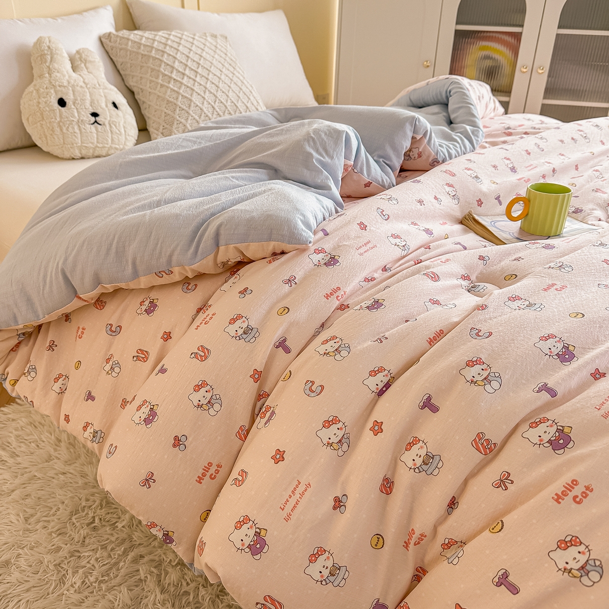 91家纺网 家纺一手货源 找家纺 （总）佳鸿家纺 2025新款云感双层纱冬被软糯云朵棉春秋被被子加厚被芯（提供买家秀）