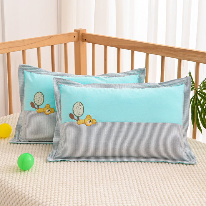 91家纺网 家纺一手货源 找家纺 织布人 2025新款枕芯A类全棉卡通儿童枕幼儿园午睡枕学生宿舍专用枕头-小卡拉 A类卡通小卡拉-湖蓝