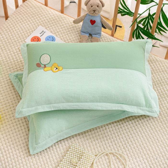 91家纺网 家纺一手货源 找家纺 织布人 2025新款枕芯A类全棉卡通儿童枕幼儿园午睡枕学生宿舍专用枕头-小卡拉 A类卡通小卡拉-果绿