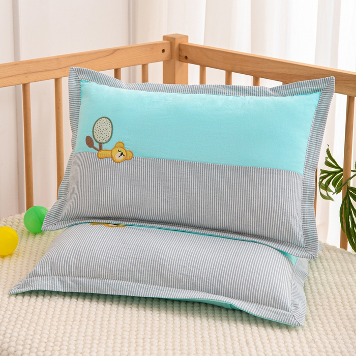 91家纺网 家纺一手货源 找家纺 织布人 2025新款枕芯A类全棉卡通儿童枕幼儿园午睡枕学生宿舍专用枕头-小卡拉 A类卡通小卡拉-湖蓝