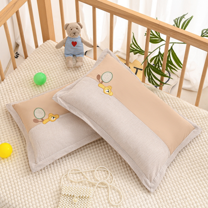 91家纺网 家纺一手货源 找家纺 织布人 2025新款枕芯A类全棉卡通儿童枕幼儿园午睡枕学生宿舍专用枕头-小卡拉 A类卡通小卡拉-卡其