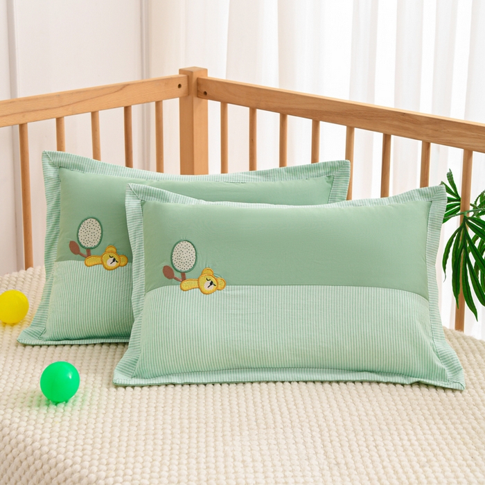 91家纺网 家纺一手货源 找家纺 织布人 2025新款枕芯A类全棉卡通儿童枕幼儿园午睡枕学生宿舍专用枕头-小卡拉 A类卡通小卡拉-果绿