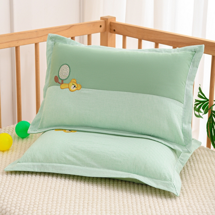 91家纺网 家纺一手货源 找家纺 织布人 2025新款枕芯A类全棉卡通儿童枕幼儿园午睡枕学生宿舍专用枕头-小卡拉 A类卡通小卡拉-果绿