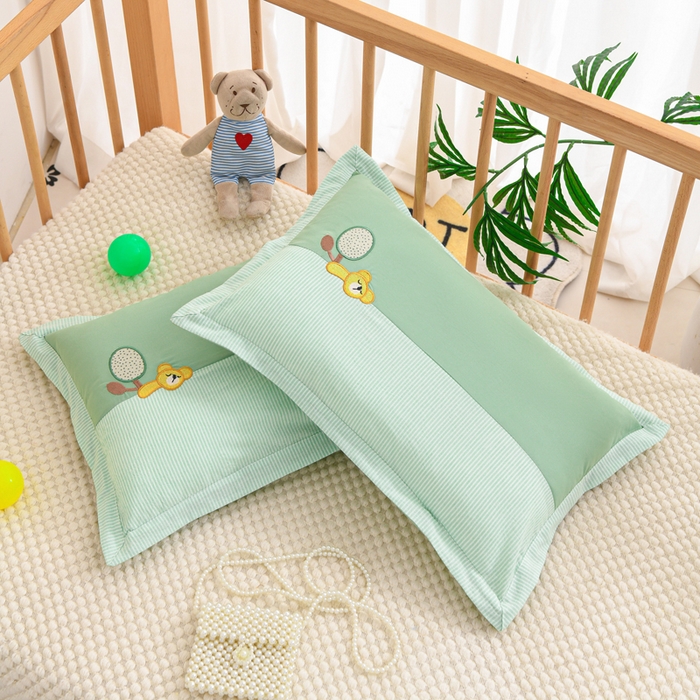 91家纺网 家纺一手货源 找家纺 织布人 2025新款枕芯A类全棉卡通儿童枕幼儿园午睡枕学生宿舍专用枕头-小卡拉 A类卡通小卡拉-果绿