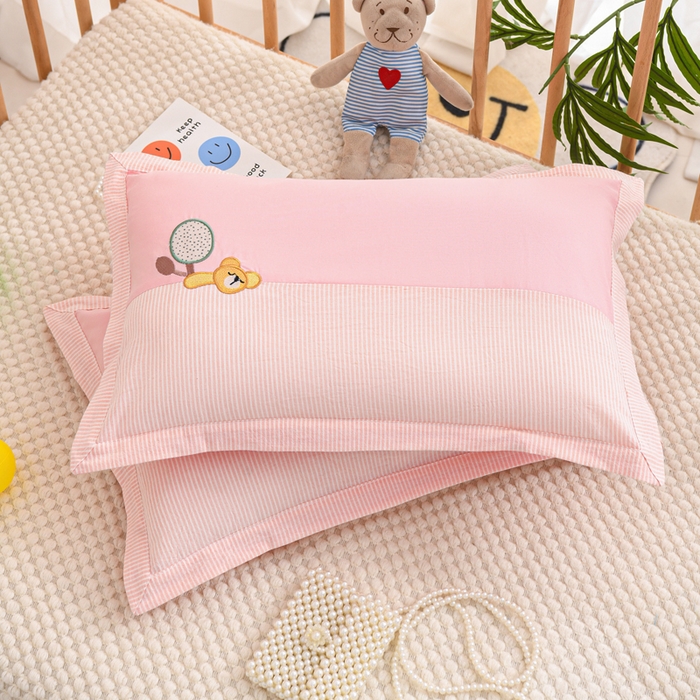 91家纺网 家纺一手货源 找家纺 织布人 2025新款枕芯A类全棉卡通儿童枕幼儿园午睡枕学生宿舍专用枕头-小卡拉 A类卡通小卡拉-粉色