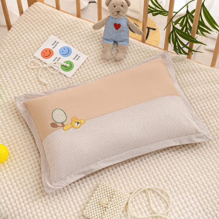 91家纺网 家纺一手货源 找家纺 织布人 2025新款枕芯A类全棉卡通儿童枕幼儿园午睡枕学生宿舍专用枕头-小卡拉 A类卡通小卡拉-卡其