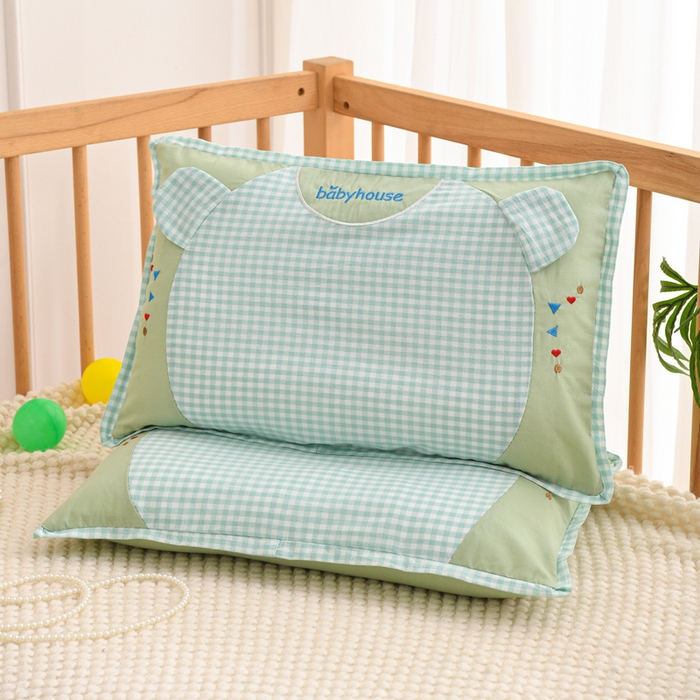 91家纺网 家纺一手货源 找家纺 织布人 2025新款枕芯A类全棉卡通儿童枕幼儿园午睡枕学生宿舍专用枕头-小米奇 A类卡通小米奇-果绿