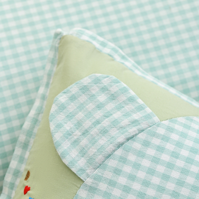 91家纺网 家纺一手货源 找家纺 织布人 2025新款枕芯A类全棉卡通儿童枕幼儿园午睡枕学生宿舍专用枕头-小米奇 A类卡通小米奇-果绿