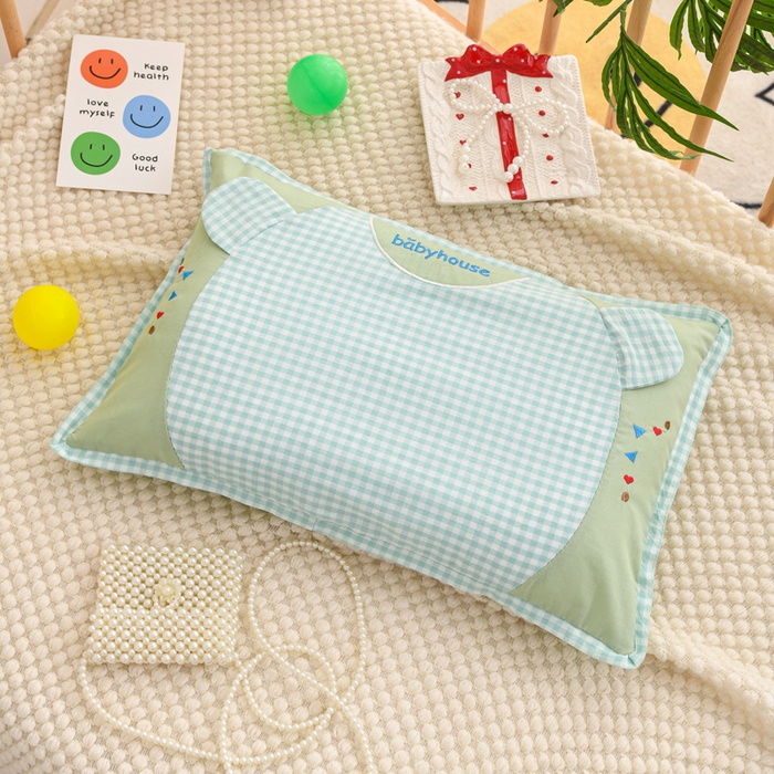 91家纺网 家纺一手货源 找家纺 织布人 2025新款枕芯A类全棉卡通儿童枕幼儿园午睡枕学生宿舍专用枕头-小米奇 A类卡通小米奇-果绿