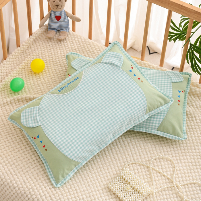 91家纺网 家纺一手货源 找家纺 织布人 2025新款枕芯A类全棉卡通儿童枕幼儿园午睡枕学生宿舍专用枕头-小米奇 A类卡通小米奇-果绿