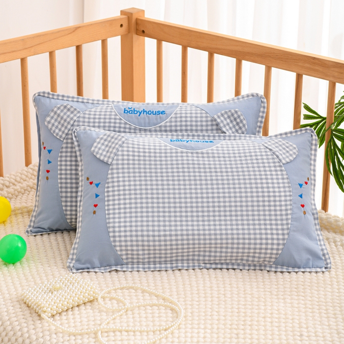 91家纺网 家纺一手货源 找家纺 织布人 2025新款枕芯A类全棉卡通儿童枕幼儿园午睡枕学生宿舍专用枕头-小米奇 A类卡通小米奇-蓝色