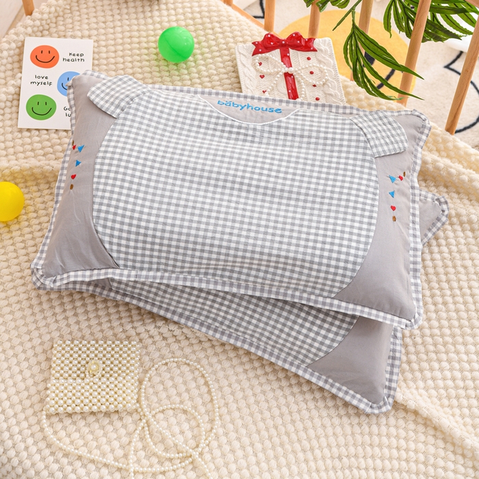 91家纺网 家纺一手货源 找家纺 织布人 2025新款枕芯A类全棉卡通儿童枕幼儿园午睡枕学生宿舍专用枕头-小米奇 A类卡通小米奇-灰色