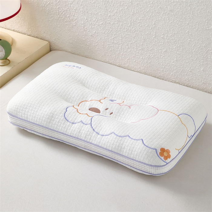 91家纺网 家纺一手货源 找家纺 （总）织布人 2025新款枕芯A类针织棉刺绣泡芙小狗儿童学生枕成人亲子枕头枕芯