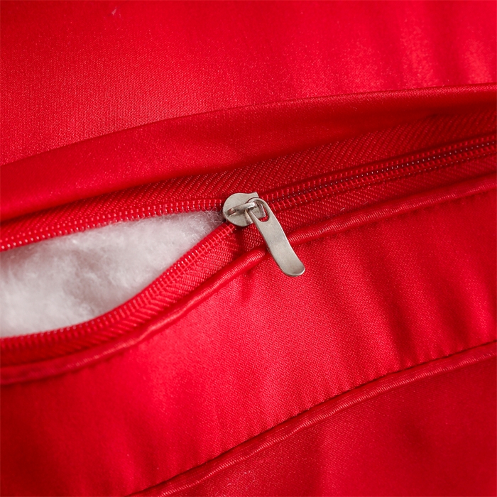 91家纺网 家纺一手货源 找家纺 织布人 2025新款枕芯轻奢A类贡缎天丝刺绣婚庆枕头大红结婚专用枕芯 A类贡缎天丝枕-盛世红妆