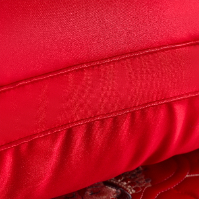 91家纺网 家纺一手货源 找家纺 织布人 2025新款枕芯轻奢A类贡缎天丝刺绣婚庆枕头大红结婚专用枕芯 A类贡缎天丝枕-盛世红妆