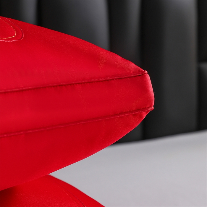 91家纺网 家纺一手货源 找家纺 织布人 2025新款枕芯轻奢A类贡缎天丝刺绣婚庆枕头大红结婚专用枕芯 A类贡缎天丝枕-天长地久