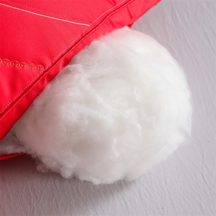 91家纺网 家纺一手货源 找家纺 织布人 2025新款枕芯轻奢A类贡缎天丝刺绣婚庆枕头大红结婚专用枕芯 A类贡缎天丝枕-一恋倾城