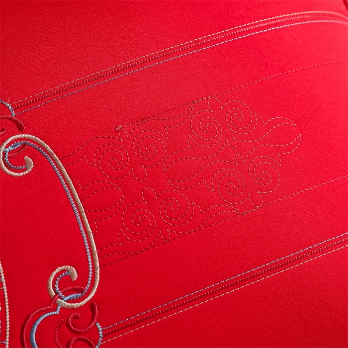 91家纺网 家纺一手货源 找家纺 织布人 2025新款枕芯轻奢A类贡缎天丝刺绣婚庆枕头大红结婚专用枕芯 A类贡缎天丝枕-禧礼相伴