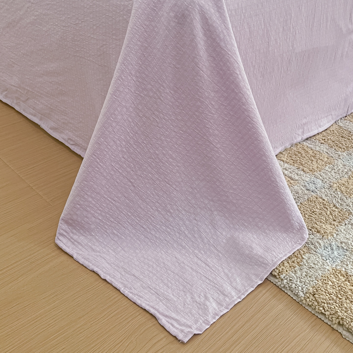 91家纺网 家纺一手货源 找家纺 （总）佳鸿家纺 2025新款卡通云感双层纱四件套碎花学生宿舍三件套床单款（提供买家秀）