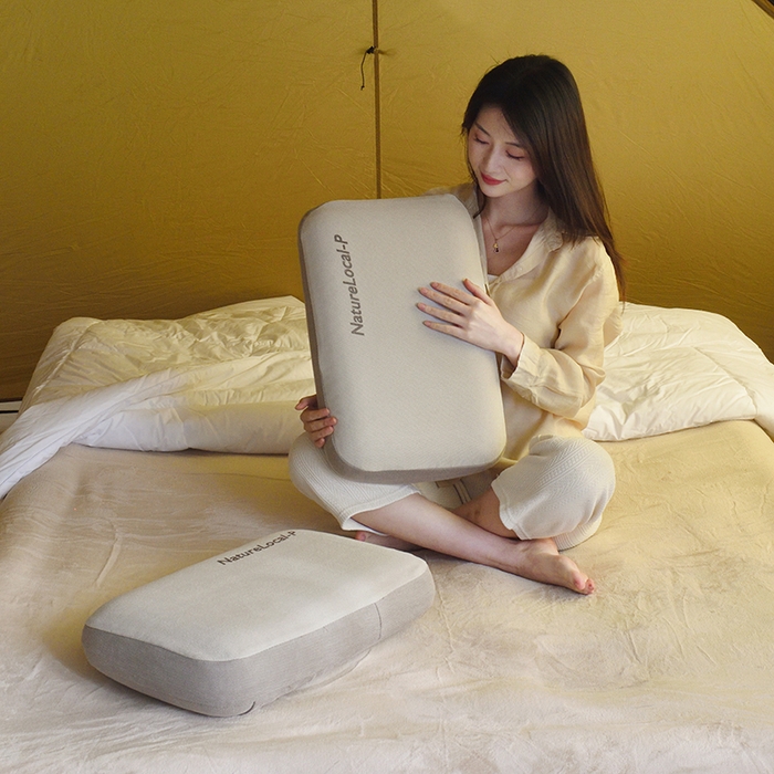 91家纺网 家纺一手货源 找家纺 （总）佳鸿家纺 2025新款户外露营午睡枕头便捷式快回弹静音护颈枕头