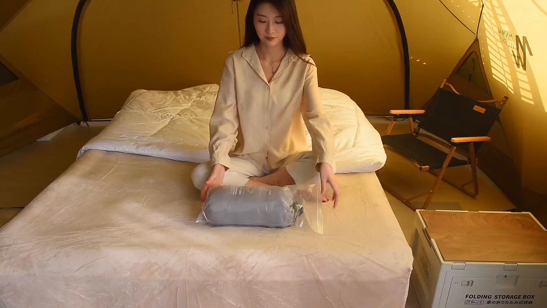 91家纺网 家纺一手货源 找家纺 （总）佳鸿家纺 2025新款户外露营午睡枕头便捷式快回弹静音护颈枕头