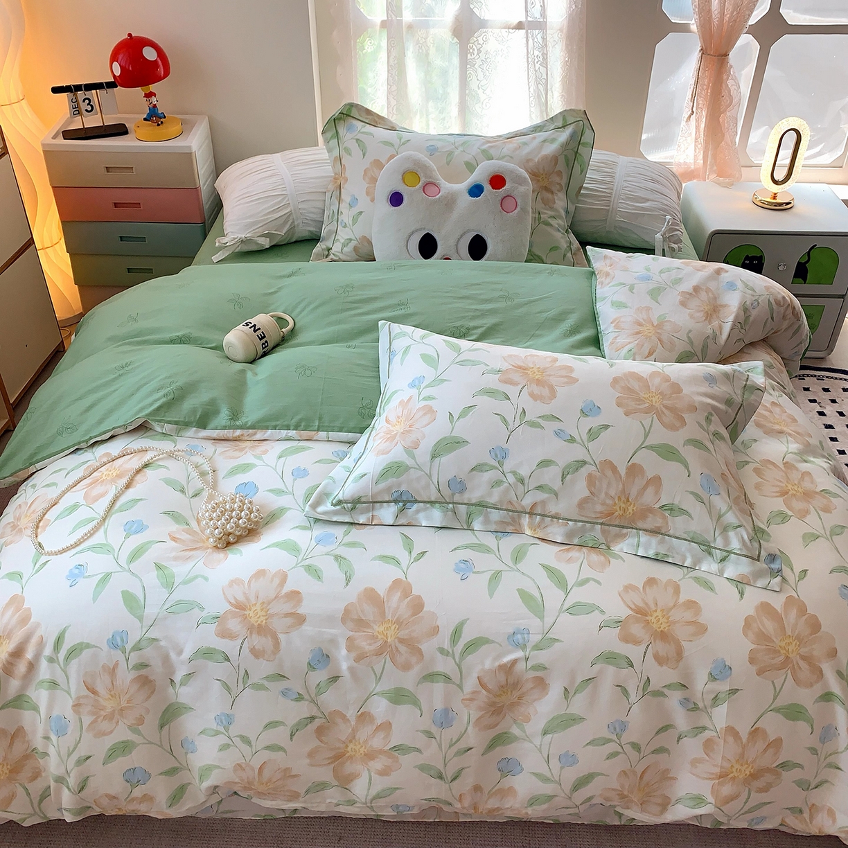 91家纺网 家纺一手货源 找家纺 （总）莱豫家纺 2025新款亲肤舒适小清新印花全棉四件套第七批