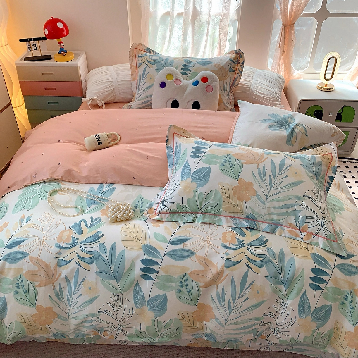 91家纺网 家纺一手货源 找家纺 （总）莱豫家纺 2025新款亲肤舒适小清新印花全棉四件套第七批