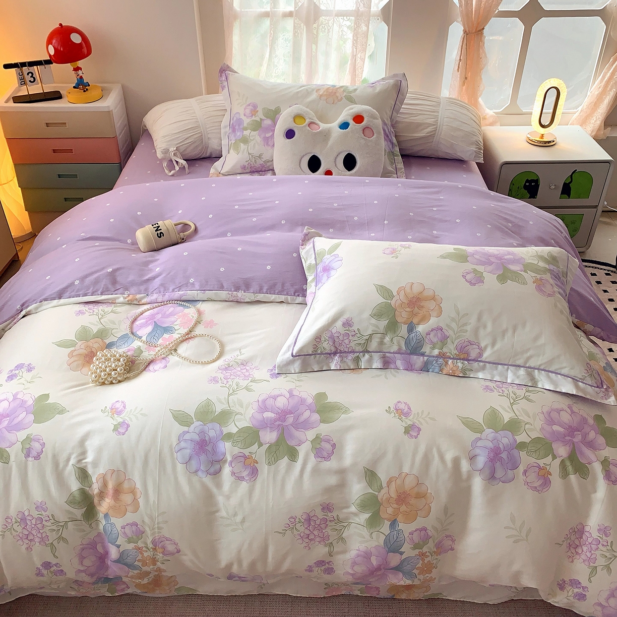 91家纺网 家纺一手货源 找家纺 （总）莱豫家纺 2025新款亲肤舒适小清新印花全棉四件套第七批