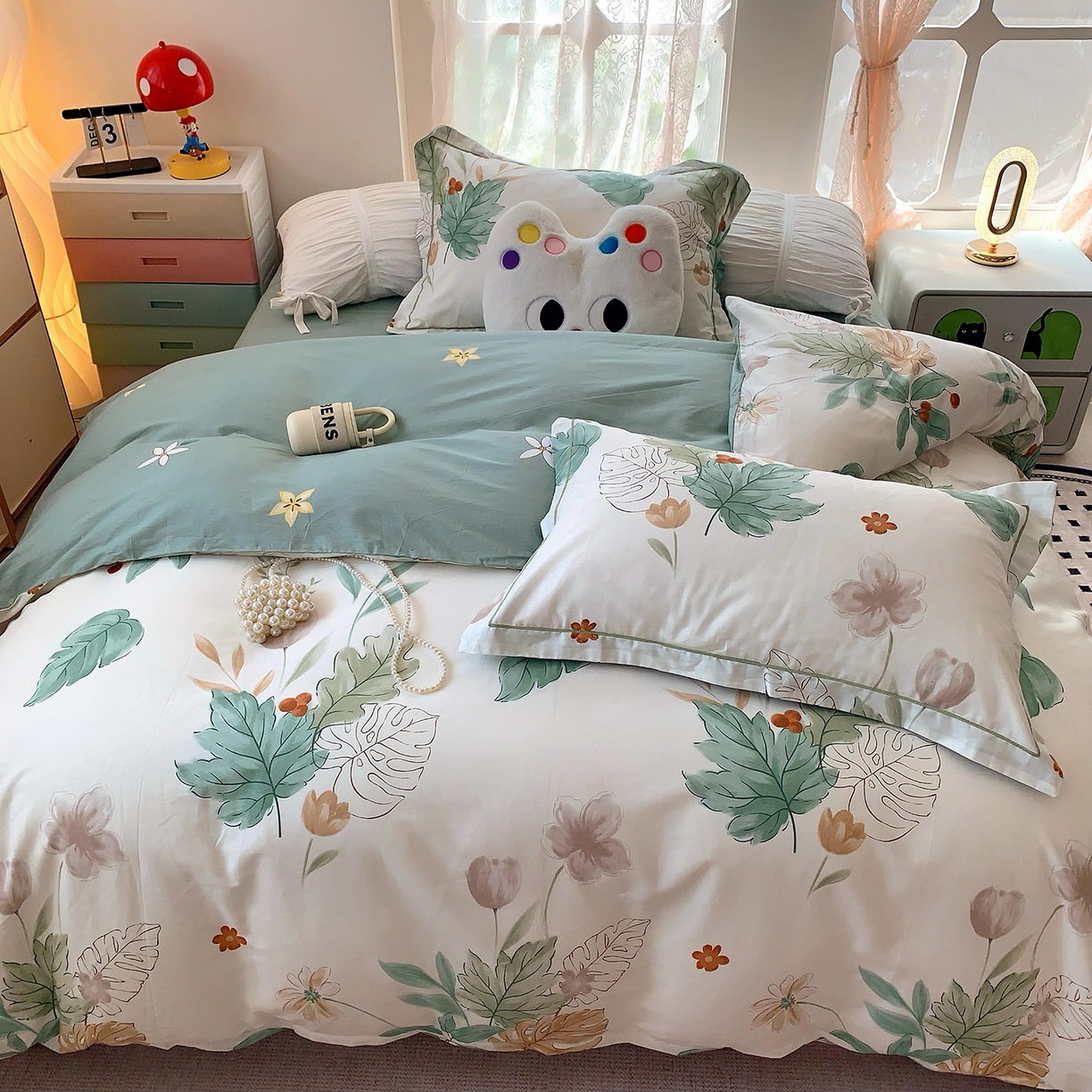 91家纺网 家纺一手货源 找家纺 （总）莱豫家纺 2025新款亲肤舒适小清新印花全棉四件套第七批