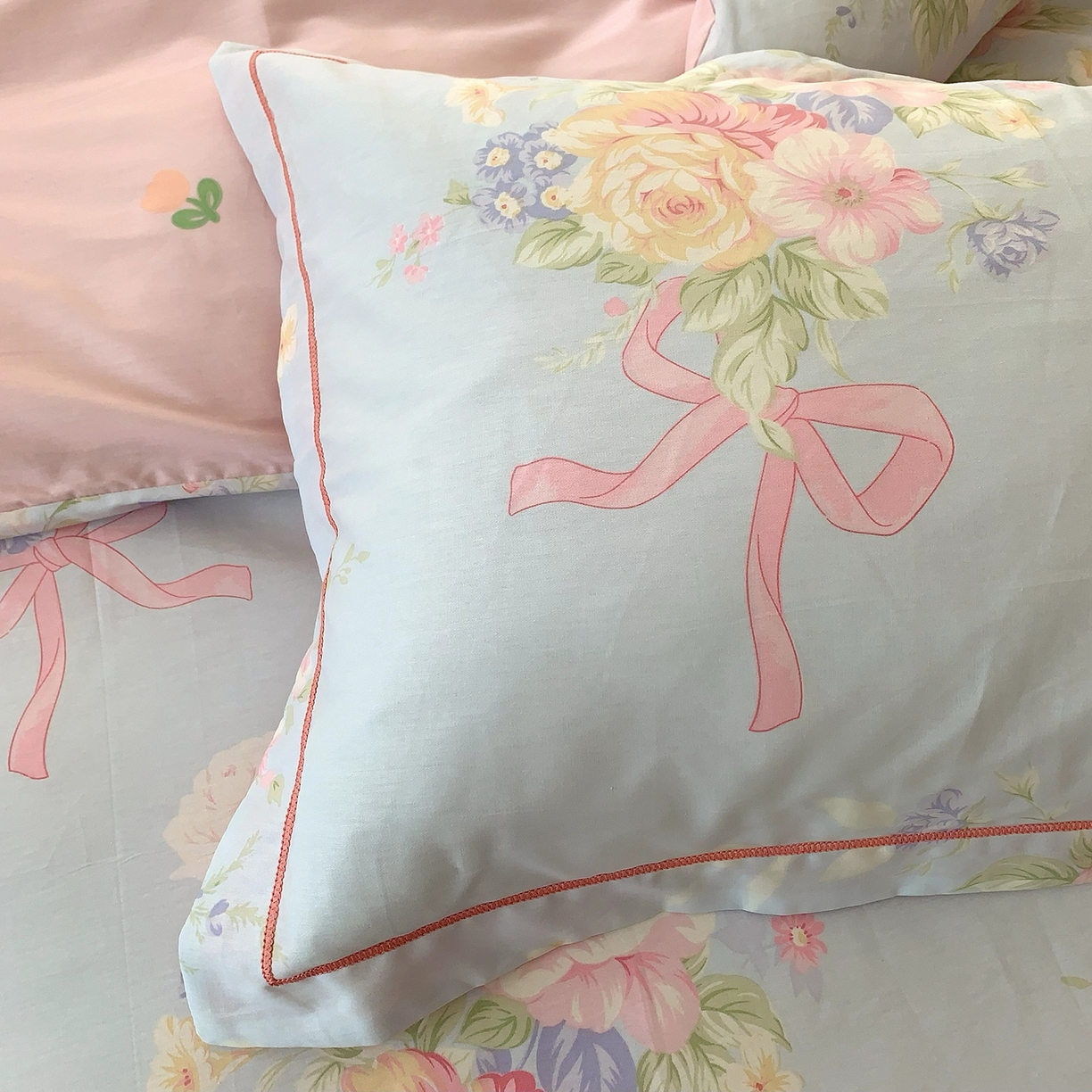 91家纺网 家纺一手货源 找家纺 莱豫家纺 2025新款亲肤舒适小清新印花全棉四件套第七批 半糖月光