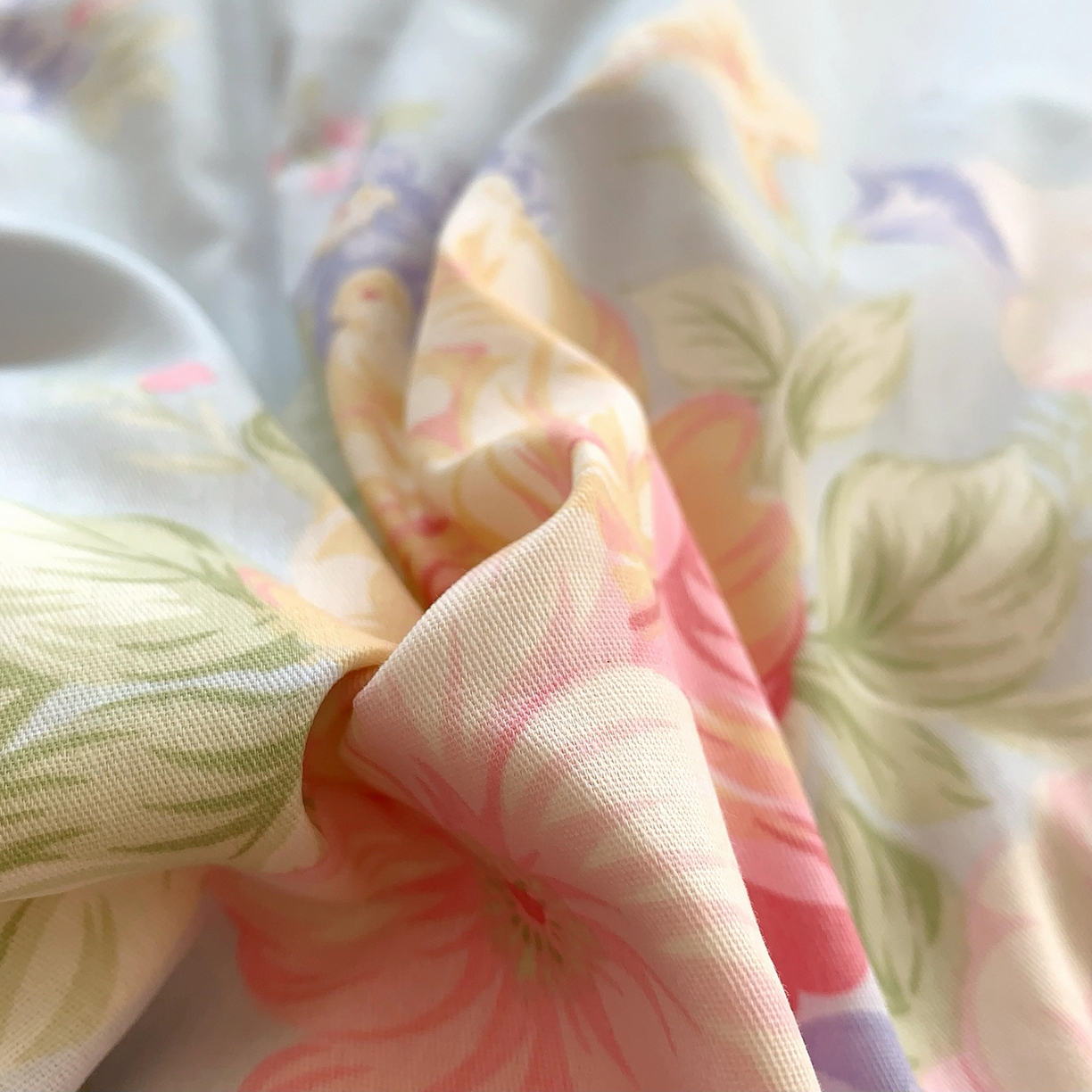 91家纺网 家纺一手货源 找家纺 莱豫家纺 2025新款亲肤舒适小清新印花全棉四件套第七批 半糖月光