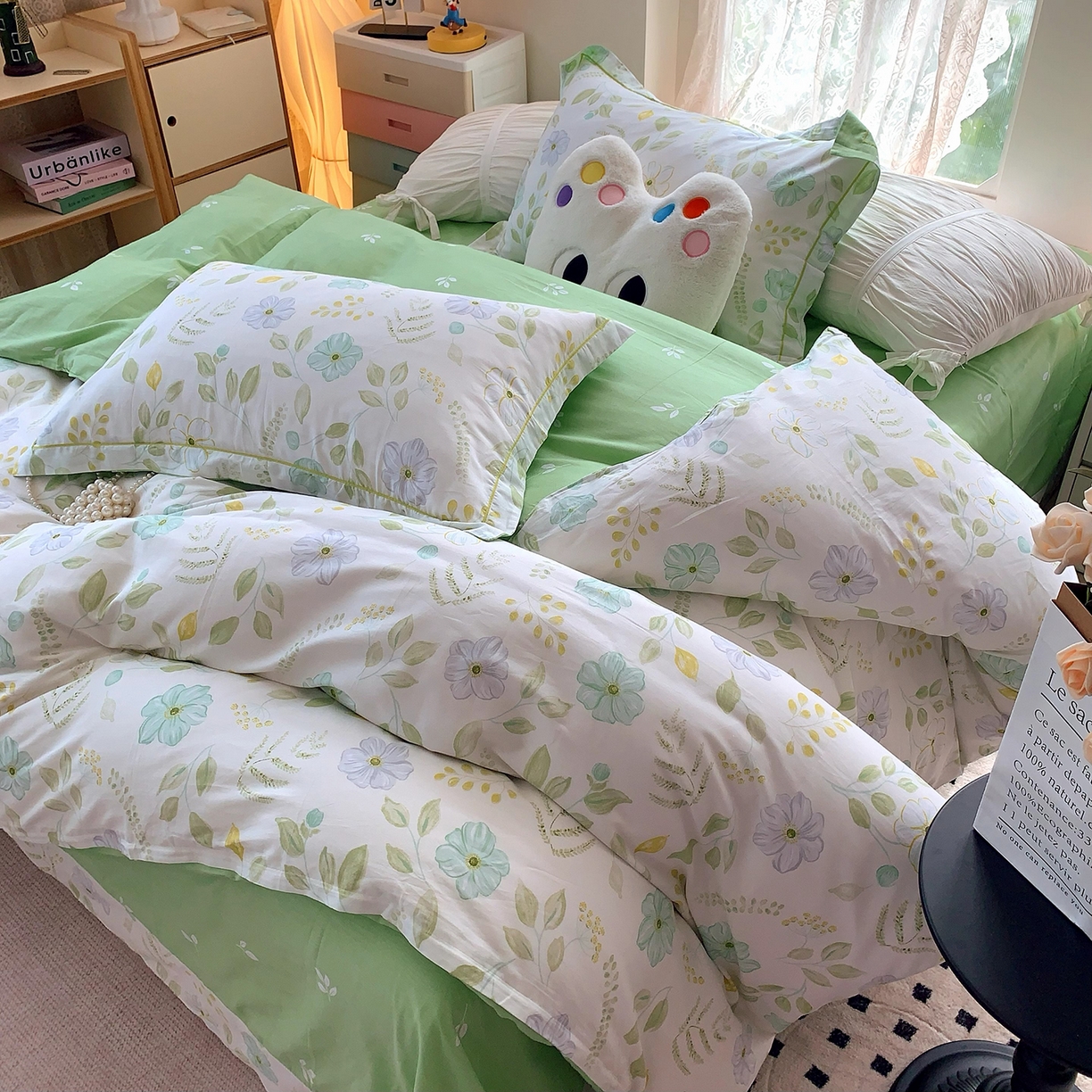 91家纺网 家纺一手货源 找家纺 莱豫家纺 2025新款亲肤舒适小清新印花全棉四件套第七批 度清欢