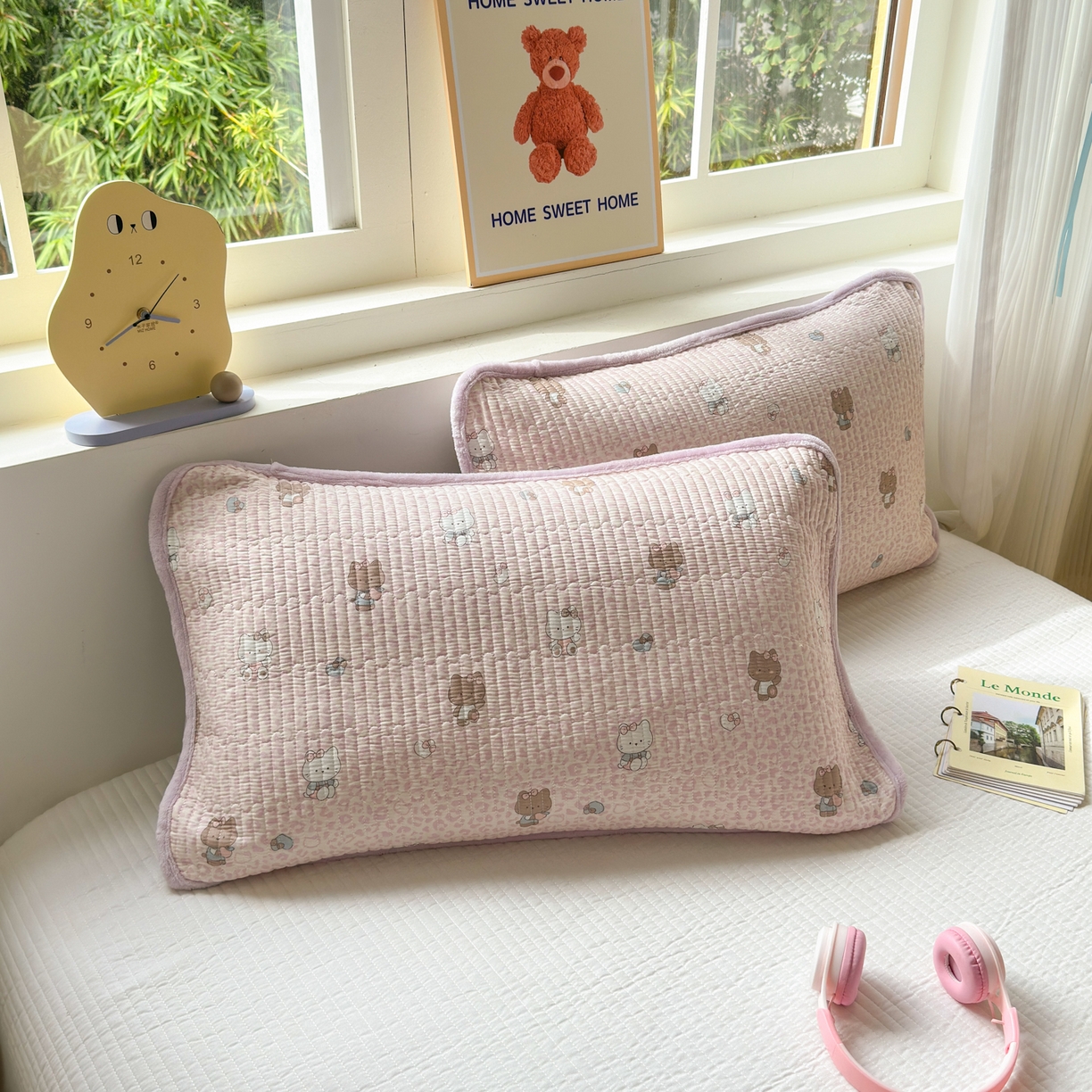 91家纺网 家纺一手货源 找家纺 （总）Sweet dreams甜梦 2025新款牛奶绒全棉床盖三件套