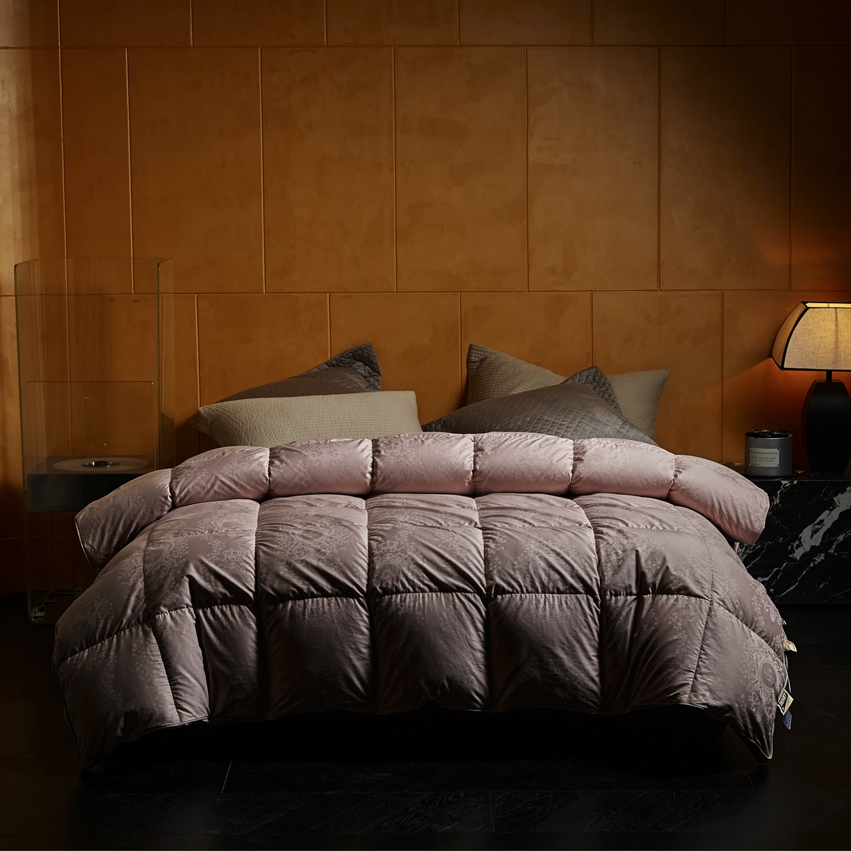 暖羽屋羽绒馆 2025新款95鸭绒被子 盛世典雅 白鸭绒被芯 双人羽绒被冬被 春秋被 盛世典雅 粉