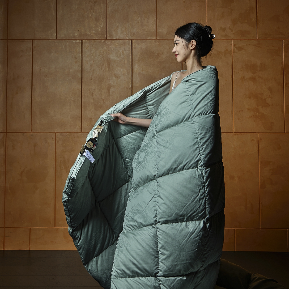 91家纺网 家纺一手货源 找家纺 （总）暖羽屋羽绒馆 2025新款95鸭绒被子 盛世典雅 白鸭绒被芯 双人羽绒被冬被 春秋被