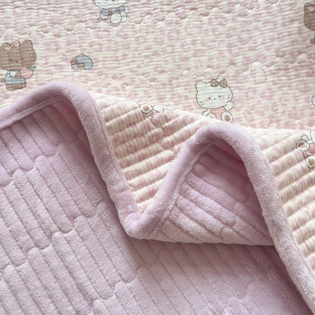 91家纺网 家纺一手货源 找家纺 （总）Sweet dreams甜梦 2025新款牛奶绒全棉床盖三件套