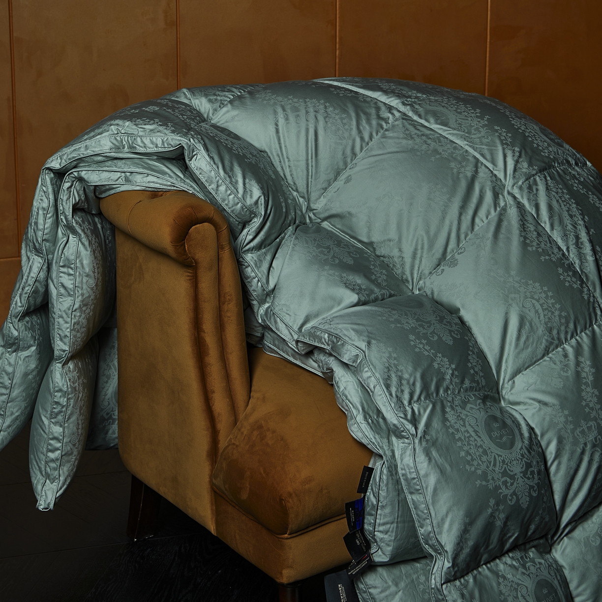 91家纺网 家纺一手货源 找家纺 暖羽屋羽绒馆 2025新款95鸭绒被子 盛世典雅 白鸭绒被芯 双人羽绒被冬被 春秋被 盛世典雅 蓝