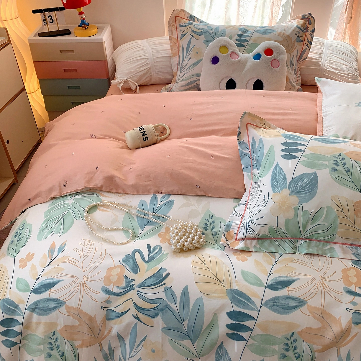 91家纺网 家纺一手货源 找家纺 莱豫家纺 2025新款亲肤舒适小清新印花全棉四件套第七批 且听风吟