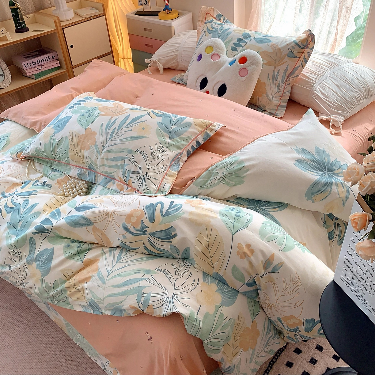 91家纺网 家纺一手货源 找家纺 莱豫家纺 2025新款亲肤舒适小清新印花全棉四件套第七批 且听风吟