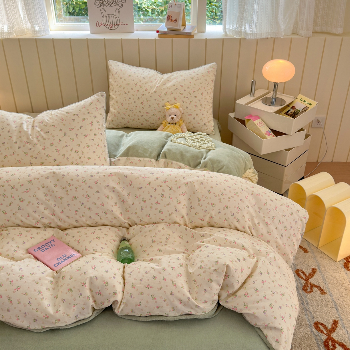 91家纺网 家纺一手货源 找家纺 （总）Sweet dreams甜梦 2025新款棉加绒印花四件套