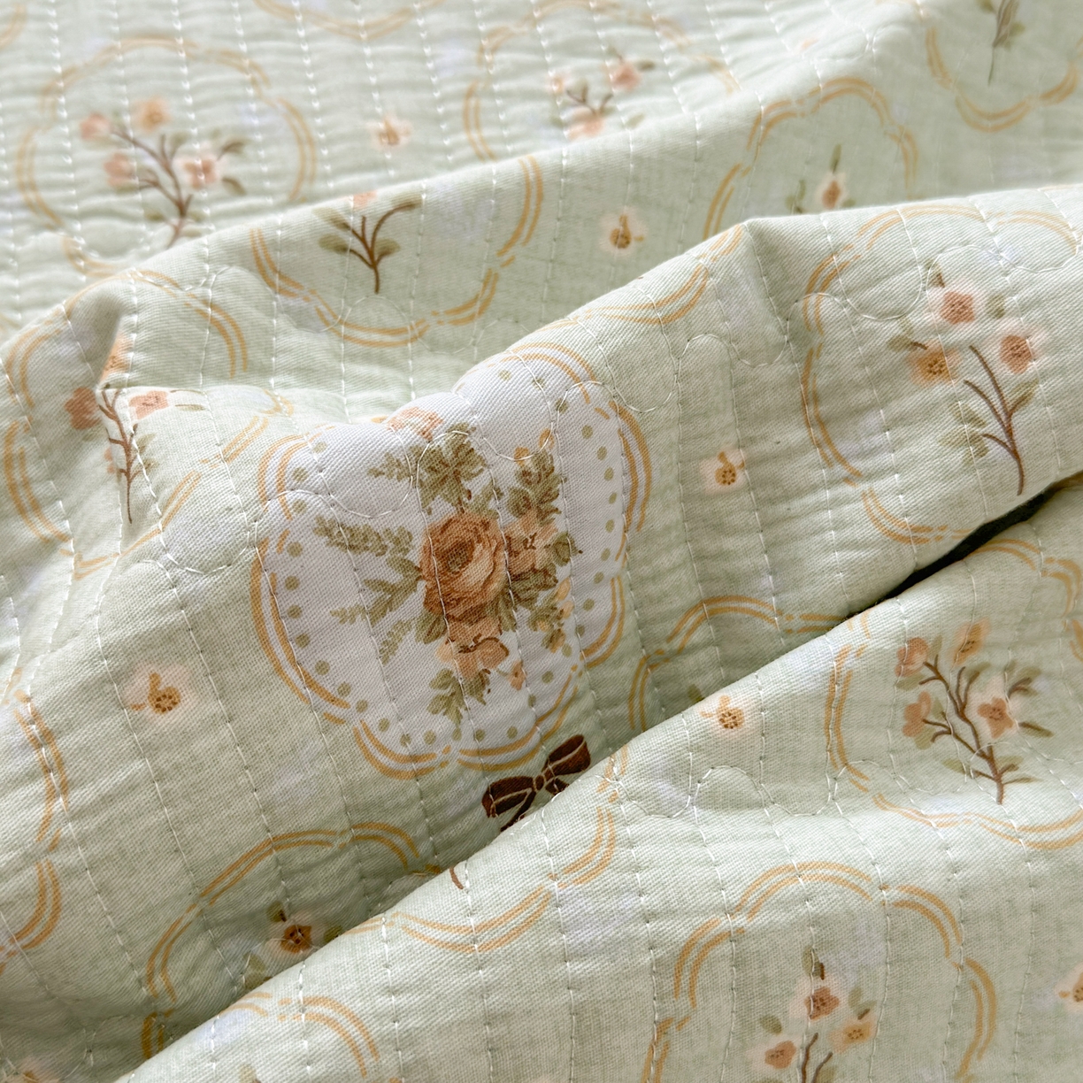 91家纺网 家纺一手货源 找家纺 Sweet dreams甜梦 2025新款牛奶绒全棉床盖三件套 秘境花园