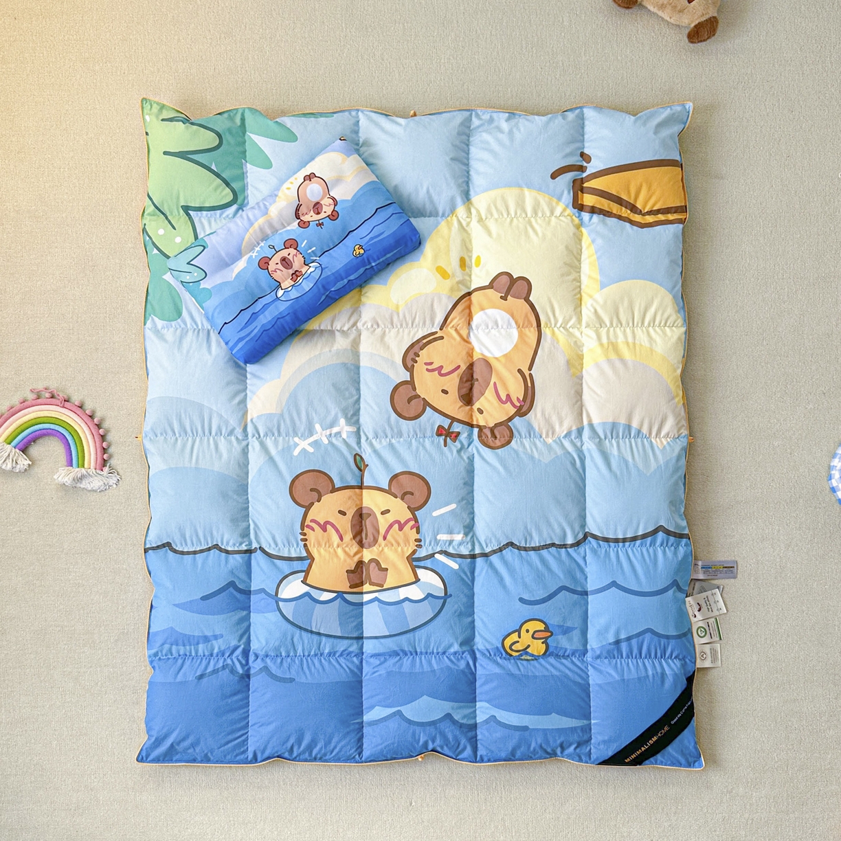 91家纺网 家纺一手货源 找家纺 暖羽屋羽绒馆 2025新款天丝莱赛尔鹅绒丝被芯 抗菌 防螨羽毛被1.2米 白鹅绒丝 儿童学生被子1.5 春秋被 给你满分