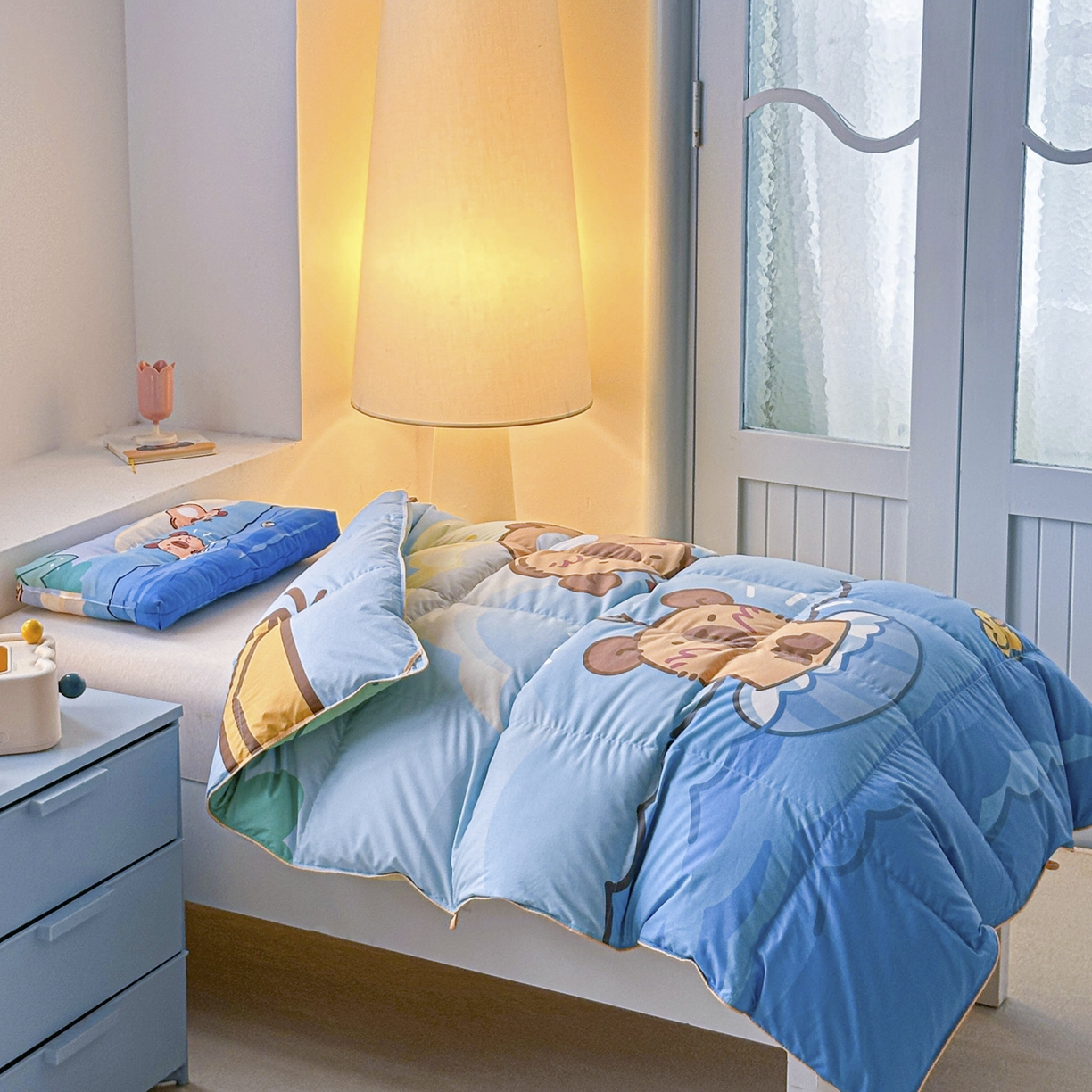 91家纺网 家纺一手货源 找家纺 暖羽屋羽绒馆 2025新款天丝莱赛尔鹅绒丝被芯 抗菌 防螨羽毛被1.2米 白鹅绒丝 儿童学生被子1.5 春秋被 给你满分