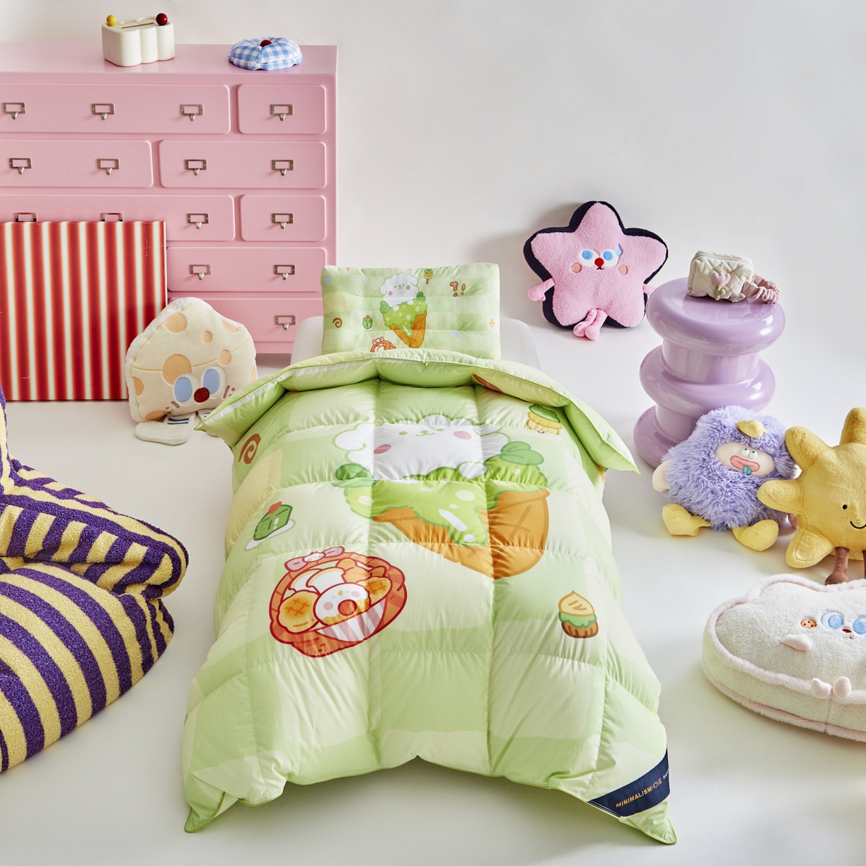 91家纺网 家纺一手货源 找家纺 （总）暖羽屋羽绒馆 2025新款天丝莱赛尔鹅绒丝被芯 抗菌 防螨羽毛被1.2米 白鹅绒丝 儿童学生被子1.5 春秋被